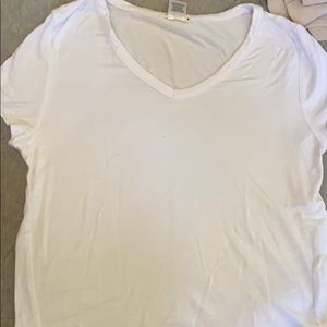 A v-neck white shirt